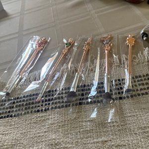 5x Rose Gold Harry Potter Make up brushes